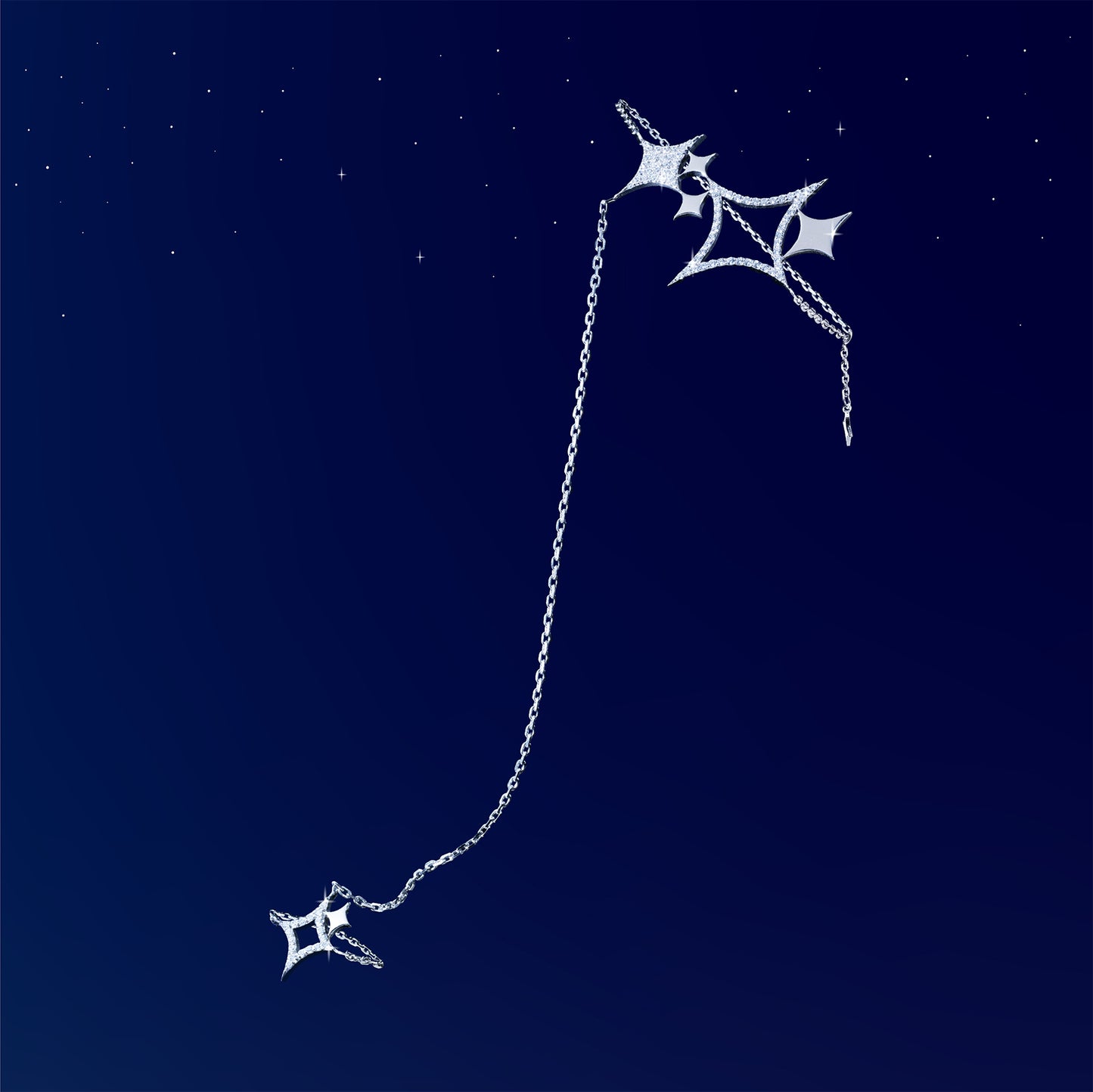 Stellar chain front view