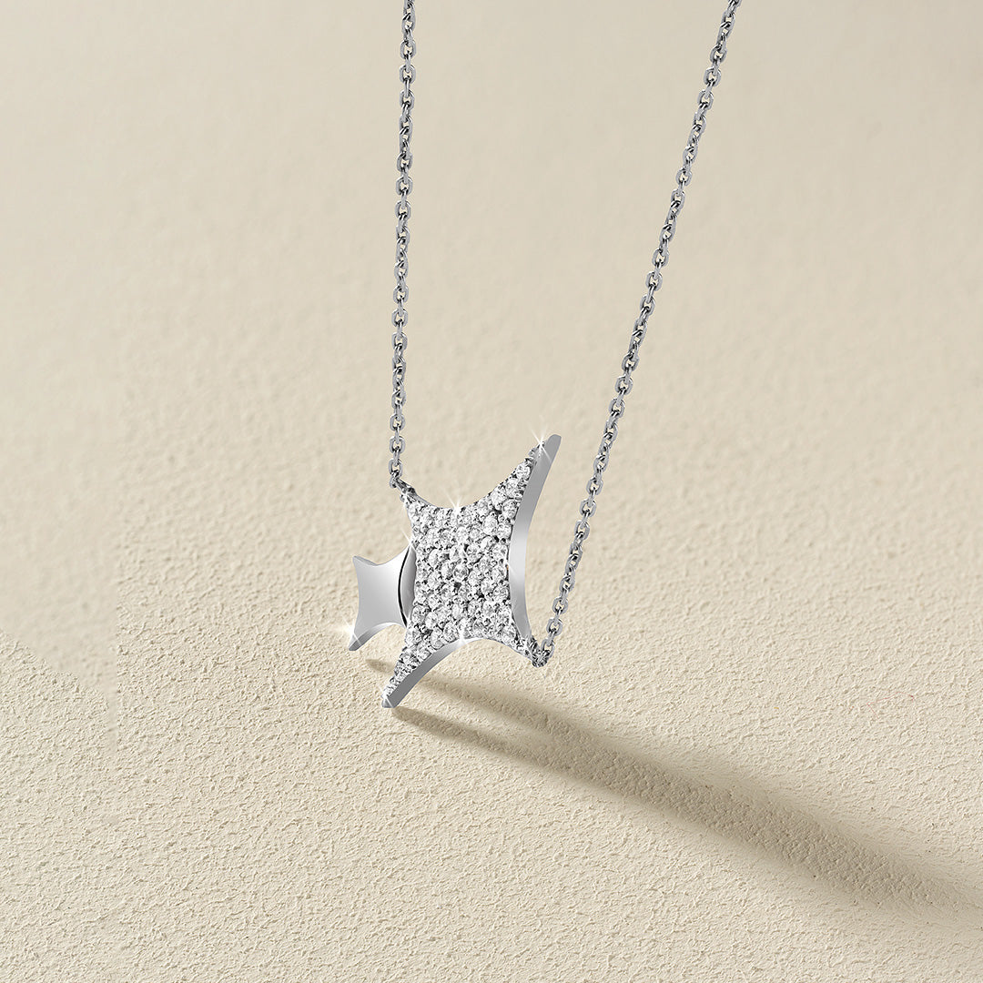 Sparkle necklace, front view