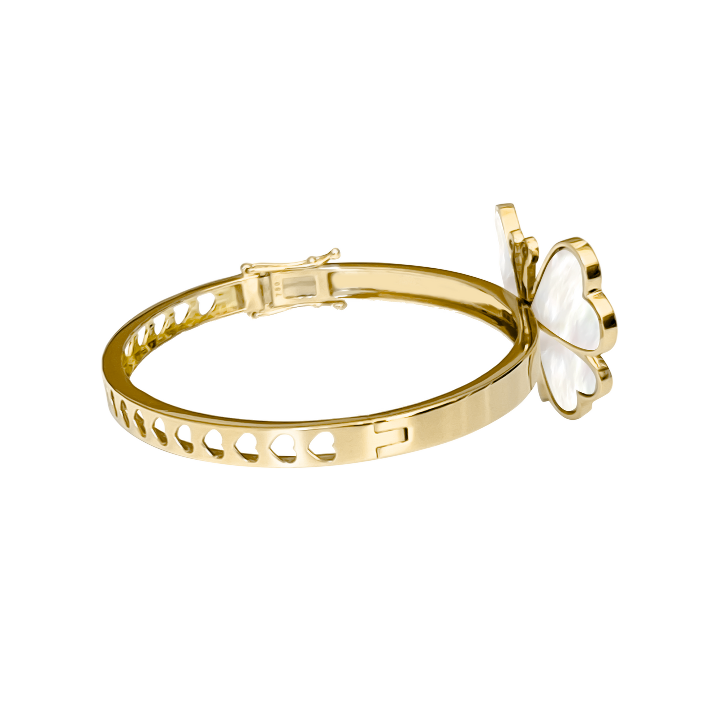 18k Gold Bangle, Side View