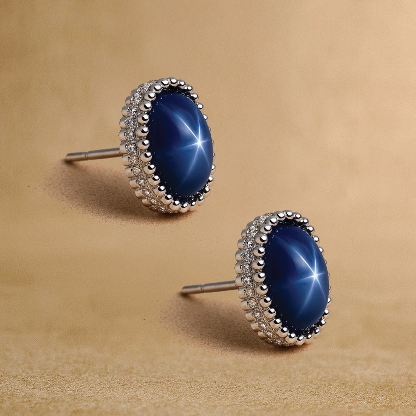 The blue star earrings