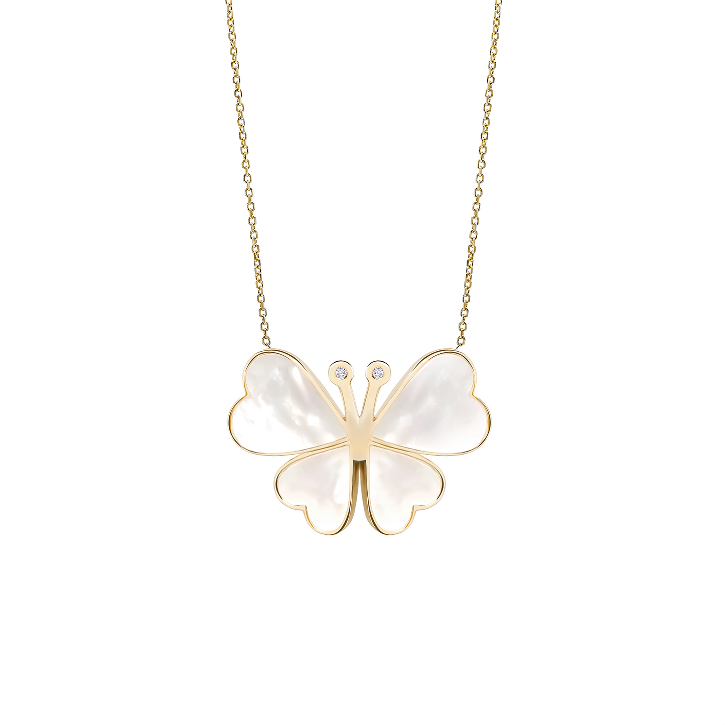 Love Butterfly necklace, Back View