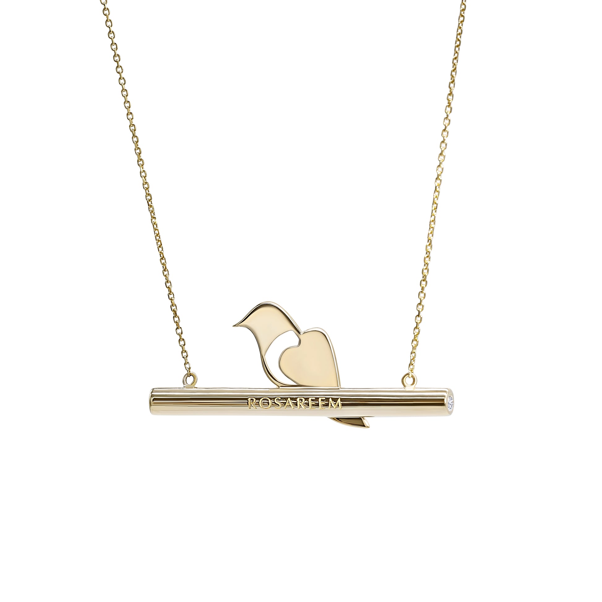 Bird necklace, Back View
