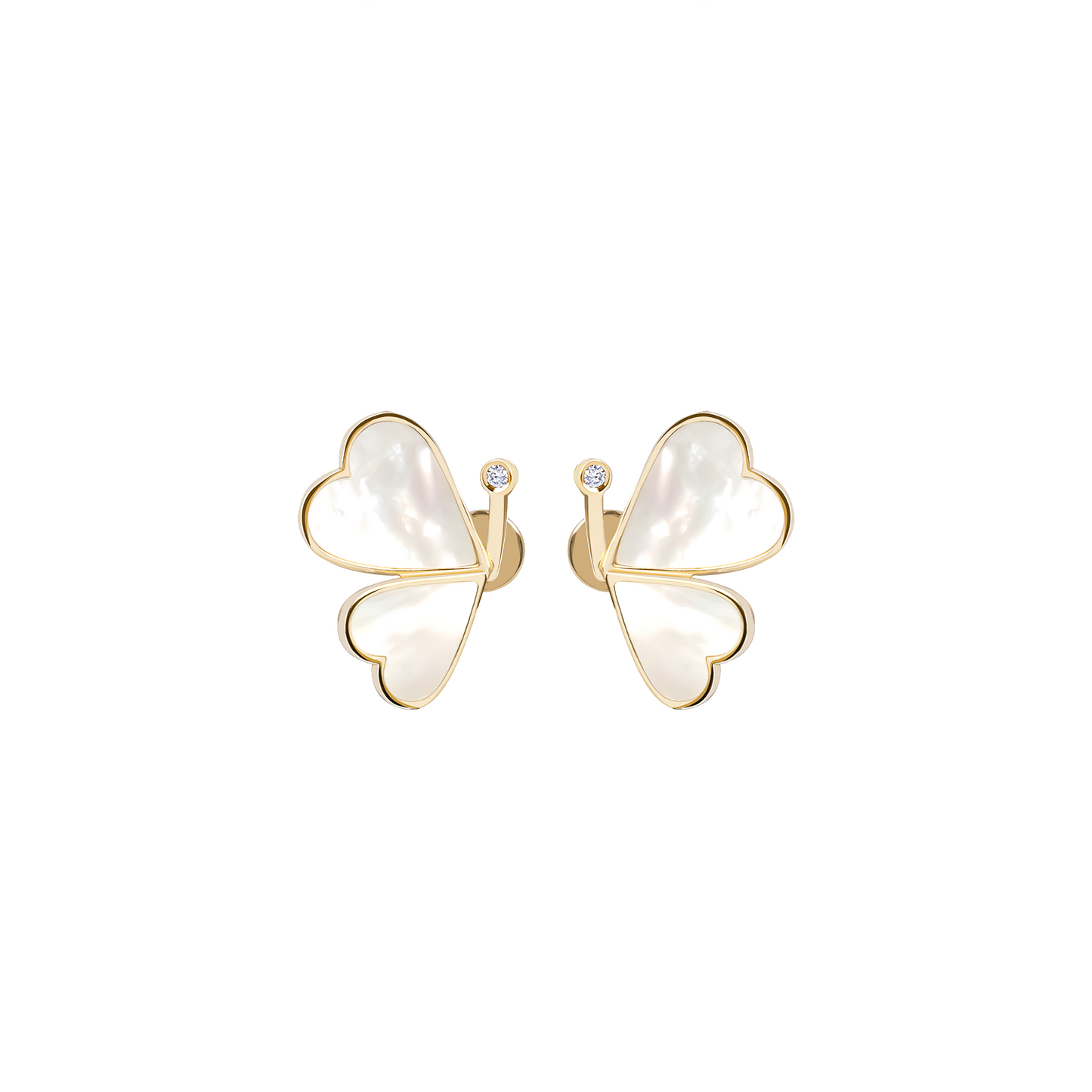 Butterfly Earrings, Front View