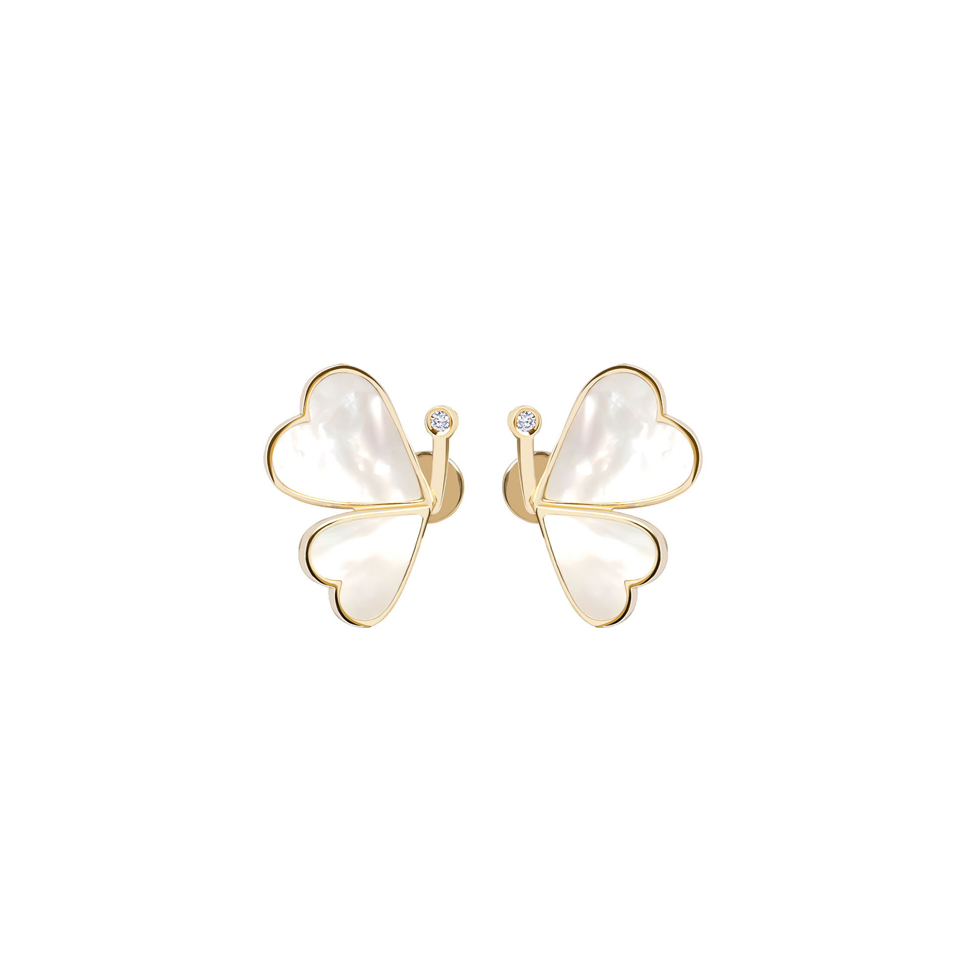Butterfly Earrings, Front View